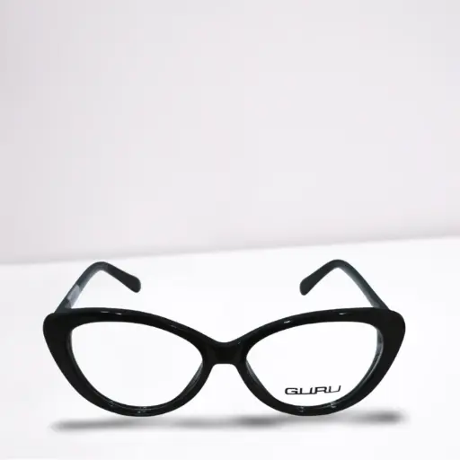 [301-309-307- 2 SIN CODIGO] GURU RECETA (DAMA ACETATO ETIQUETA) NEGROS BRILLOSOS 